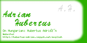 adrian hubertus business card